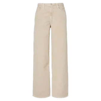 Cream wide-leg trousers