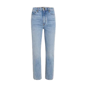 Light wash straight jeans