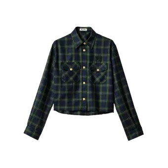 Navy plaid overshirt